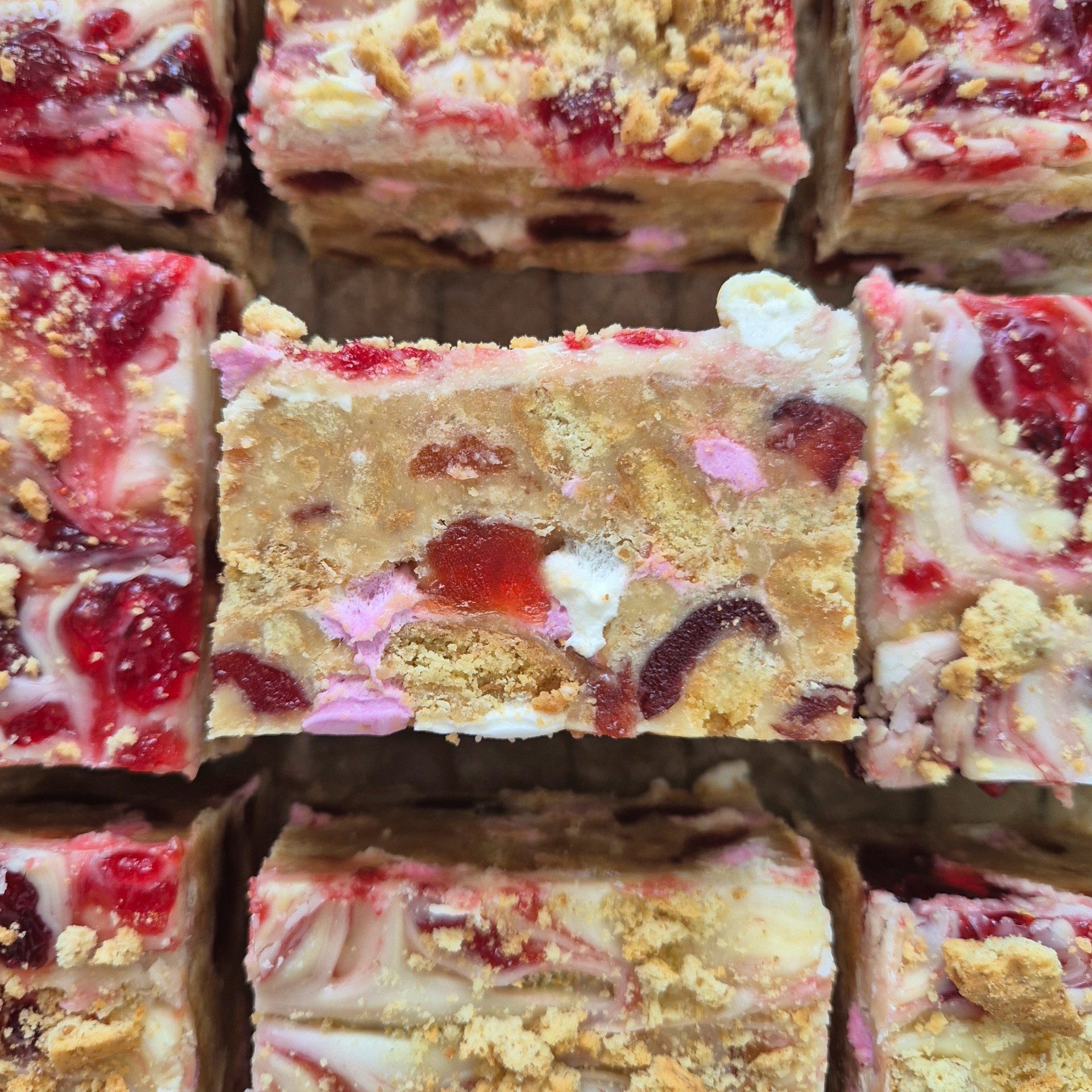 Cherry Bakewell Rocky Road | No Bake Recipe