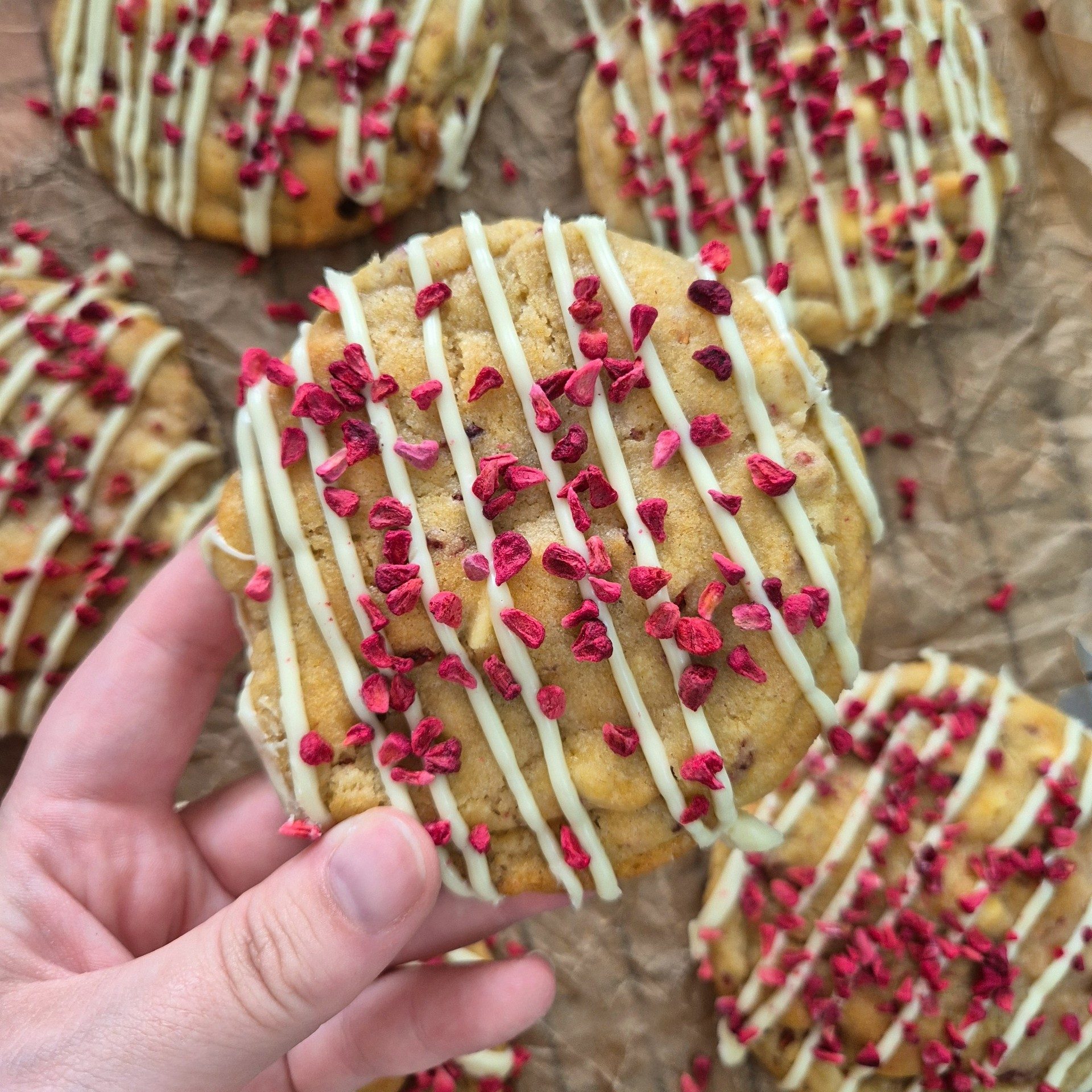 White Chocolate Raspberry Cookies