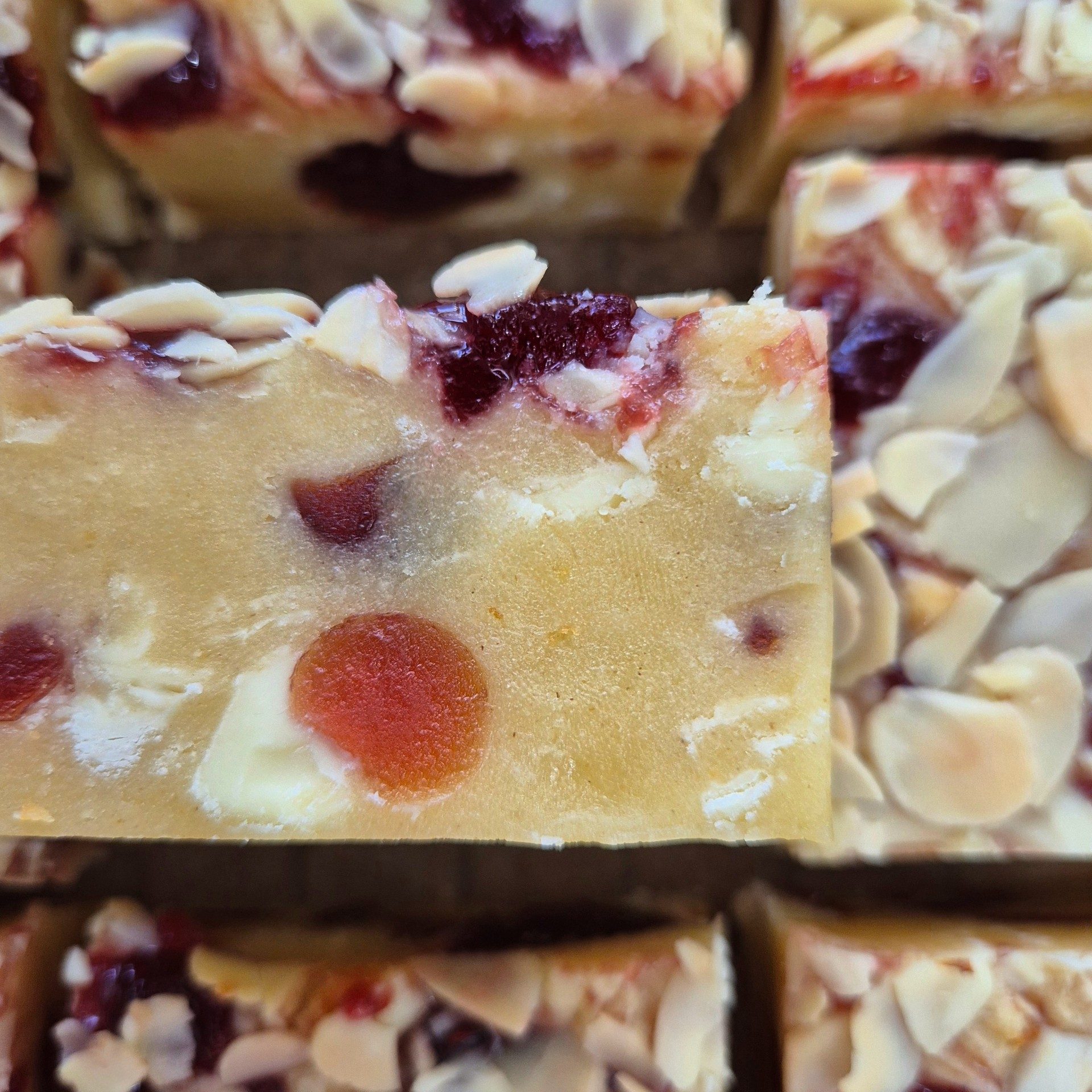 Cherry Bakewell Blondies