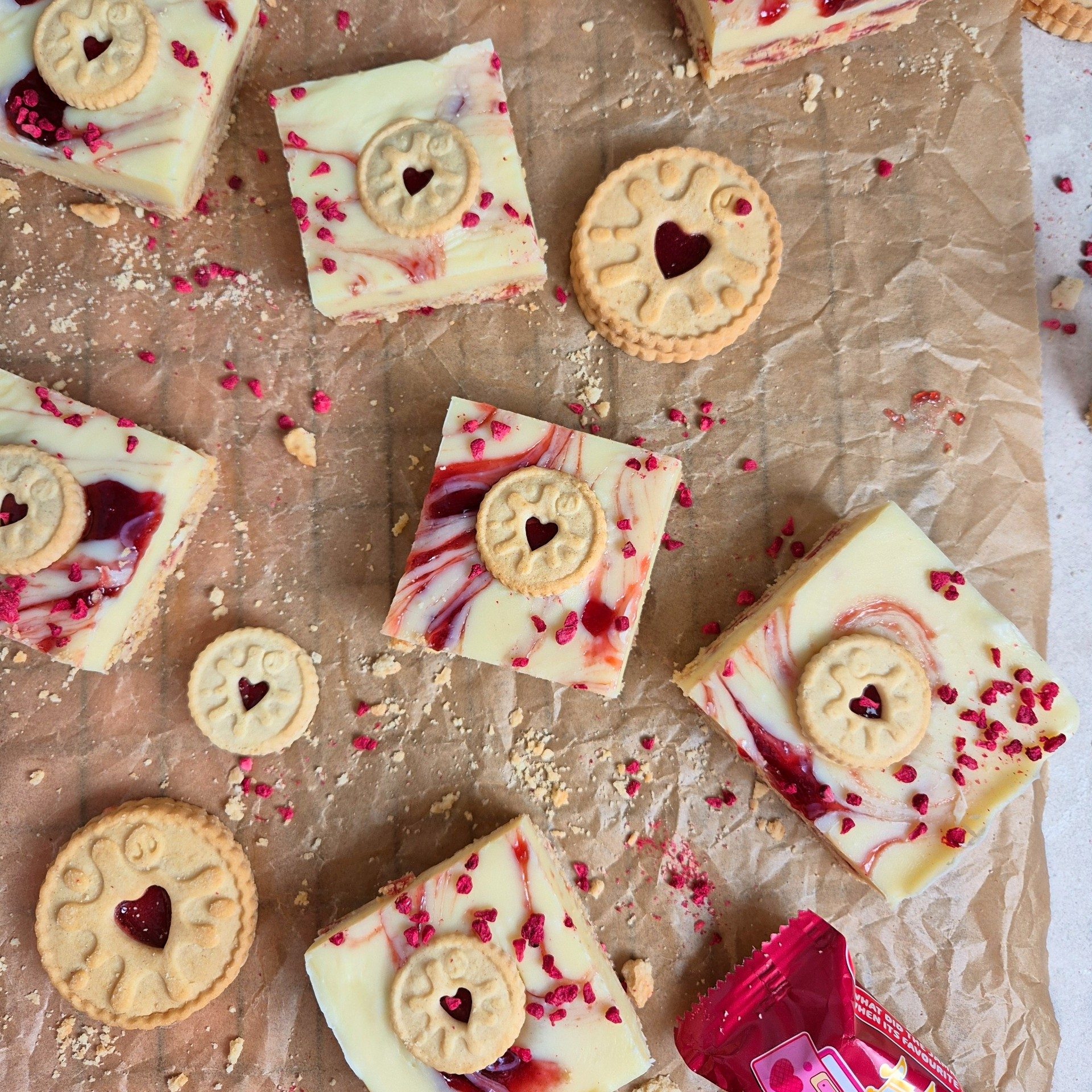 Jammie Dodger Tray Bake (No Bake)
