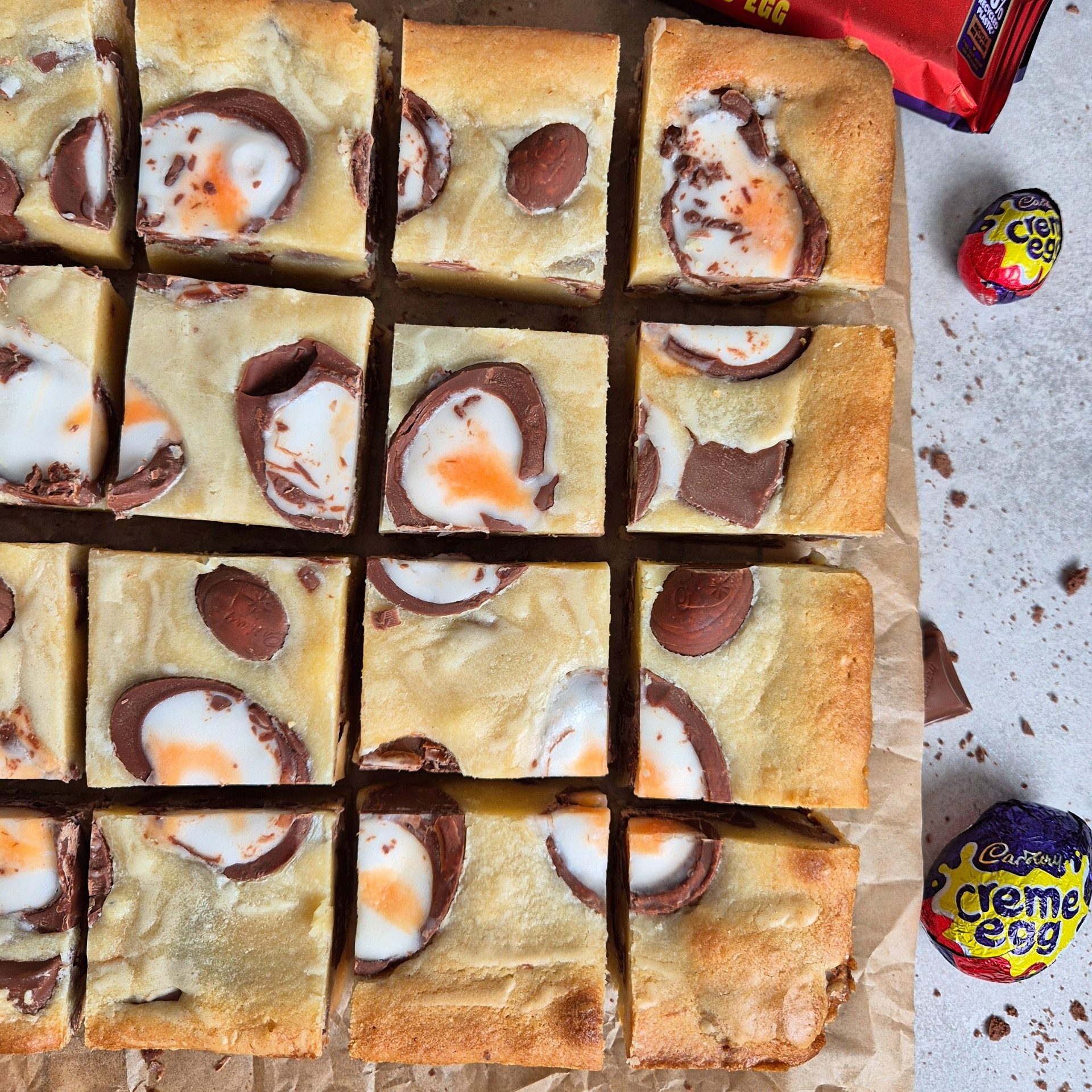 Creme Egg Blondies
